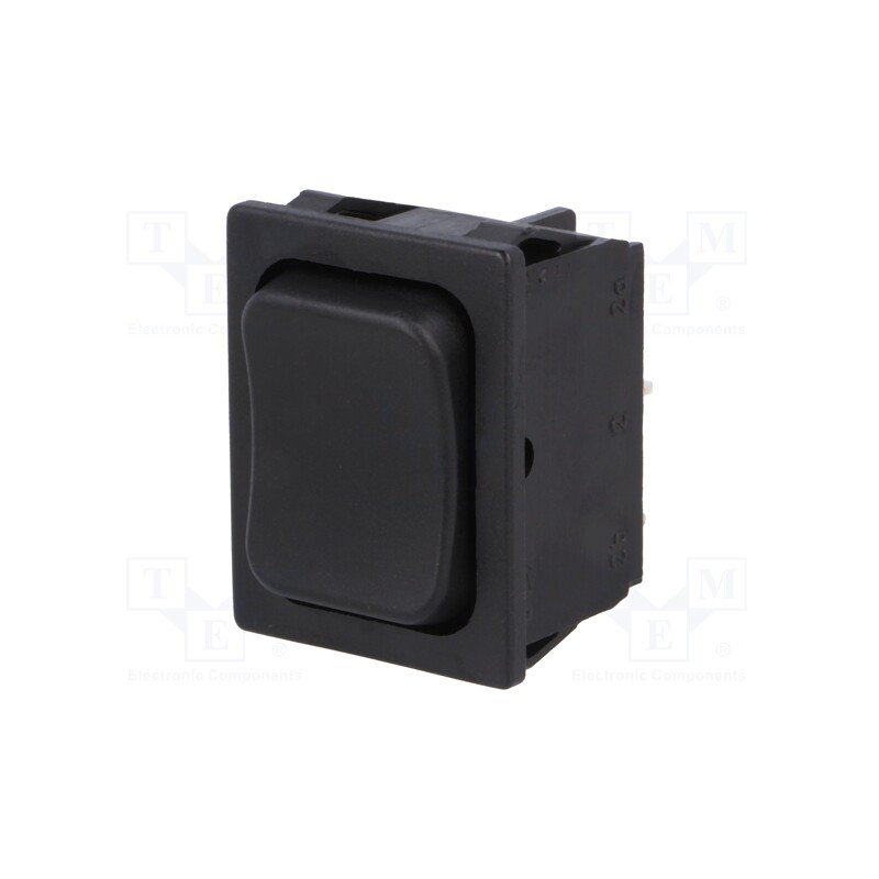 1 pcs x Marquardt - 1839.1402 - ROCKER, DP3T, Pos: 3, (ON)-OFF-(ON), 6A/250VAC, black, IP40, none