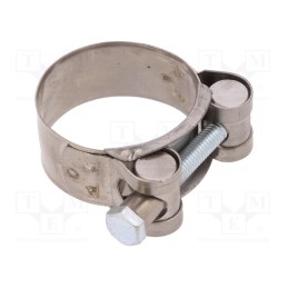 1 pcs x MPC INDUSTRIES - S4036 - T-bolt clamp, W: 20mm, Clamping: 36÷39mm, chrome steel AISI 430, S