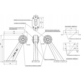 Left side marker lamp, round, 12 24v, red