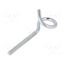 1 pcs x DROMET - HOH10160 - Hook, ring, steel, zinc, 160mm