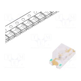 5 pcs x EVERLIGHT - 11-21SURC/S530-A2/3T - LED, SMD, 1206, red, 29÷71mcd, 3x1.5x1.5mm, 60°, 2÷2.4V, 20mA, 60mW