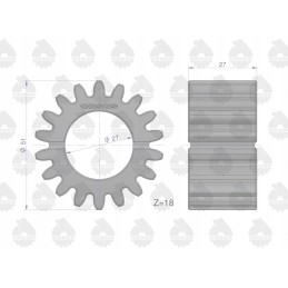 Satellite of the reducer mechanism from 18 mf3 original