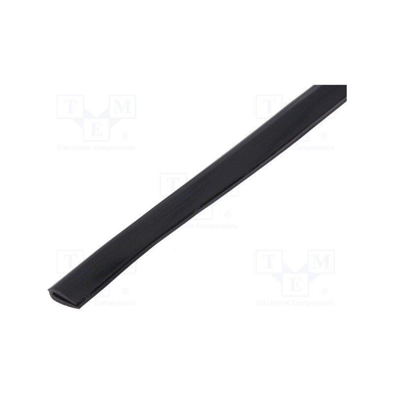 1 rol x KURANT - OKB-1 BLACK - Hole and edge shield, PVC, L: 10m, black, H: 8mm, W: 4.5mm, -30÷70°C