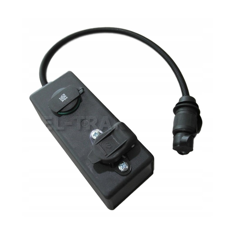 Box for 1x 3 pin cigarette lighter socket