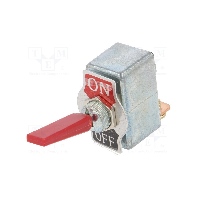 1 pcs x SWITCH COMPONENTS - TD1-1A-DC-3-R - Switch: toggle, Pos: 2, SPST, ON-OFF, 50A/12VDC, Leads: screw, 50mΩ