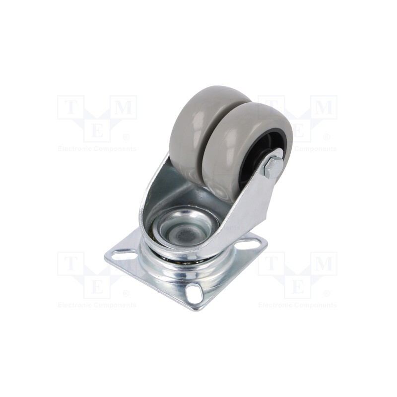 1 pcs x RADER - KPDA-PPU 50S - Transport wheel, Ø: 50mm, W: 36mm, H: 71mm, twin wheels,torsional