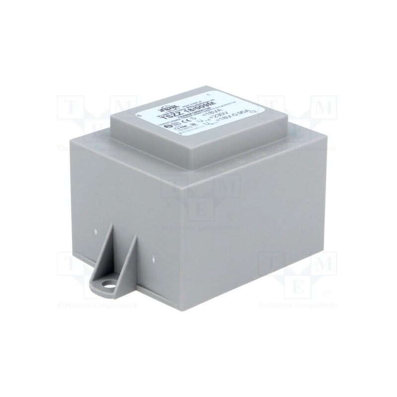 1 pcs x INDEL - TSZZ18/009M - Transformer: encapsulated, 18VA, 230VAC, 18V, 1A, PCB, IP00, A: 52mm