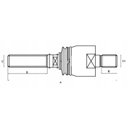Axial joint m18 m20 of the steering system