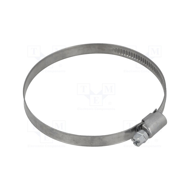 1 pcs x MPC INDUSTRIES - D2070 - Worm gear clamp, W: 9mm, Clamping: 70÷90mm, chrome steel AISI 430