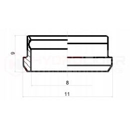 Tekalan fitting on a diameter 8 tube, nut M14x1 5