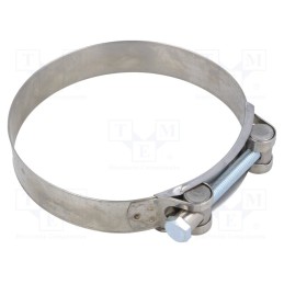 1 pcs x MPC INDUSTRIES - S4113 -AS - T-bolt clamp, W: 24mm, Clamping: 113÷121mm, chrome steel AISI 430