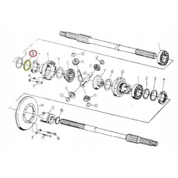 Bend washer 72 of the C 330 differential