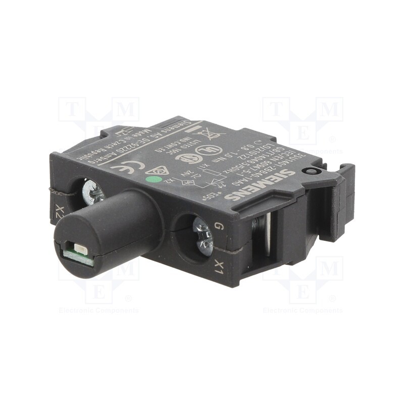 1 pcs x SIEMENS - 3SU1401-2BB40-1AA0 - Illuminating unit, 22mm, 3SU1.5, -25÷70°C, Illumin: LED, 24VAC