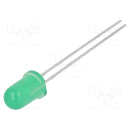 5 pcs x LUMEX - SSL-LX5093LGD - LED, 5mm, green, 30mcd, 60°, Front: convex, 2.2÷2.6V, No.of term: 2
