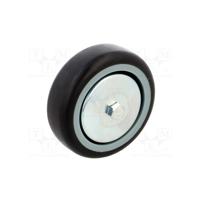 1 pcs x COLSON - WDPE 0755 1001 - Transport wheel, Ø: 75mm, W: 25mm, 40kg, rubber, Shore hardness: 75