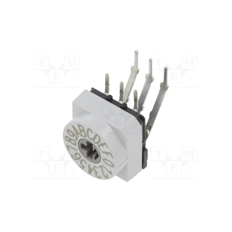 1 pcs x PTR HARTMANN - PT65703L508 - Encoding switch, HEX/BCD, Pos: 16, THT, Rcont max: 80mΩ, PT65