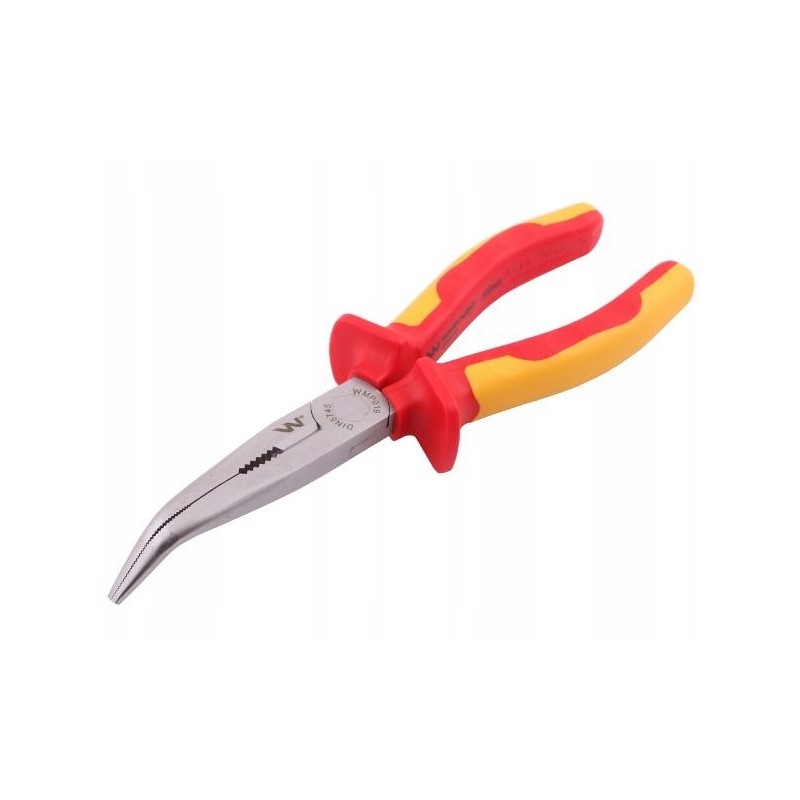 Insulated pliers, extended, curved, 200 mm vde
