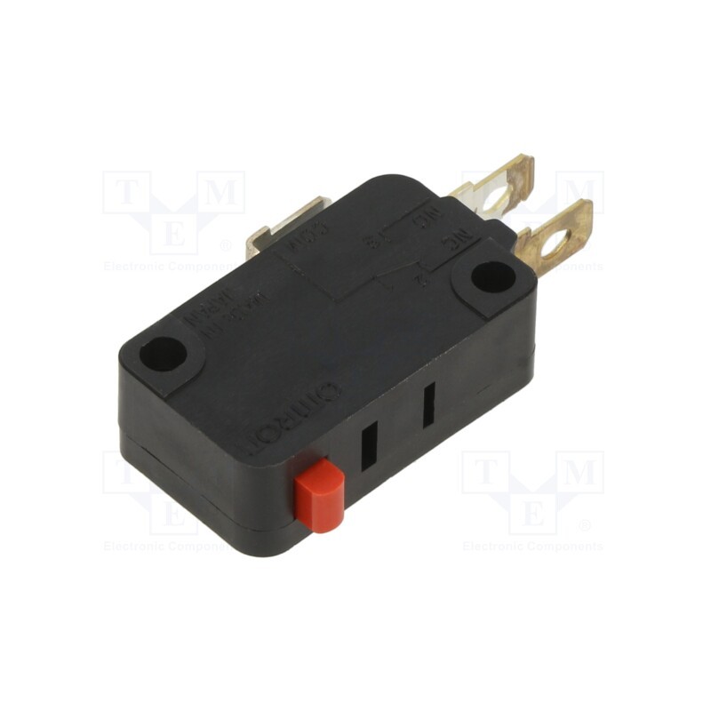 1 pcs x OMRON OCB - VX-01-1A2 - Microswitch SNAP ACTION, 0.1A/30VDC, without lever, SPDT, Pos: 2