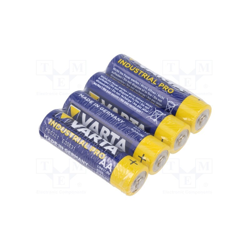 1 set x VARTA MICROBATTERY - 4006211354 - Battery: alkaline, 1.5V, AA, non-rechargeable, Ø14.5x50.5mm, 4pcs.