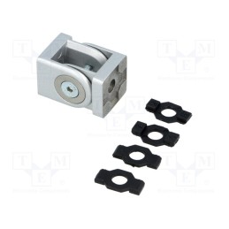 1 pcs x FATH - 093GA20AN - Hinge, for profiles, Width of the groove: 5mm, aluminium