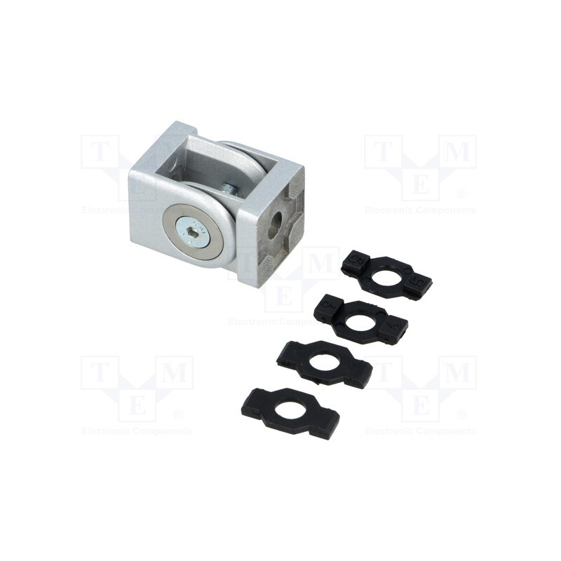 1 pcs x FATH - 093GA20AN - Hinge, for profiles, Width of the groove: 5mm, aluminium
