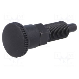 1 pcs x ELESA+GANTER - GN 817-5-8-B - Indexing plungers, Thread: M10, Plating: black finish, 5mm