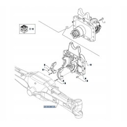 Front axle support new holland t7 case puma 84