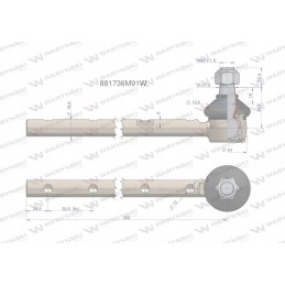 Steering joint 881736m91 motogeneric