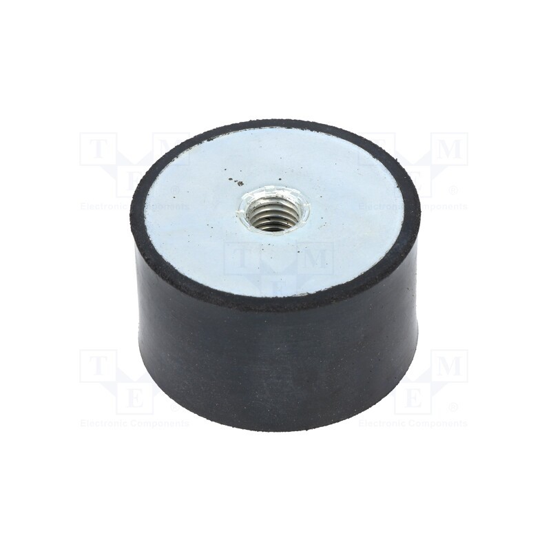 1 pcs x ELESA+GANTER - DVA.3-50-30-M10-55 - Vibration damper, M10, Ø: 50mm, rubber, L: 30mm, H: 10mm, 3300N