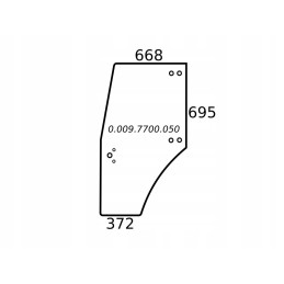 Left door window deutz fahr lamborghini 0 009 7700