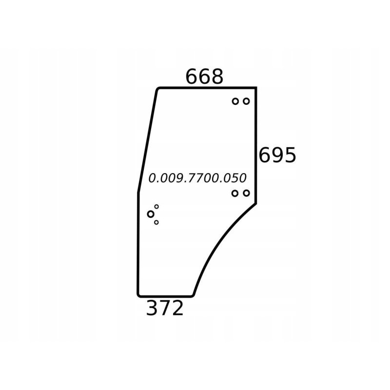 Left door window deutz fahr lamborghini 0 009 7700