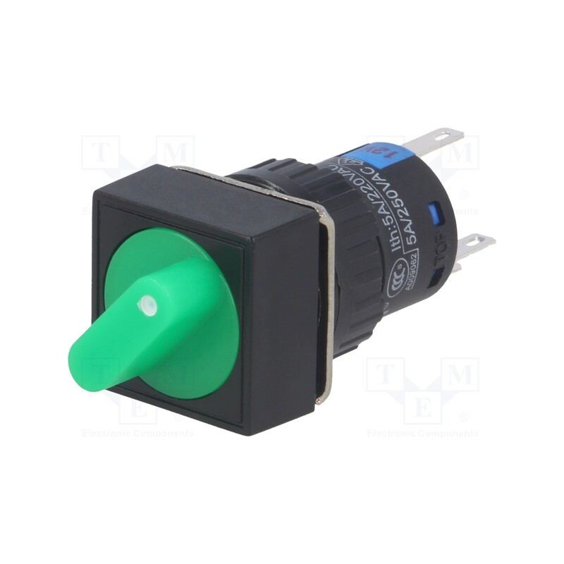1 pcs x ONPOW - LAS1-AF-11X/21/G/12V - Switch: rotary, Pos: 2, SPDT, 3A/220VAC, 2A/24VDC, -20÷55°C, 50mΩ
