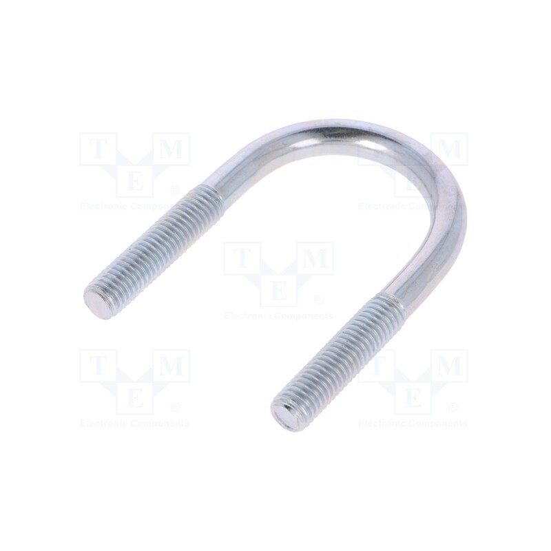 1 pcs x DROMET - CB.8..35..68(1') - U-bolt, B, 1.25, steel, zinc, Thread len: 32mm, for fixing pipes