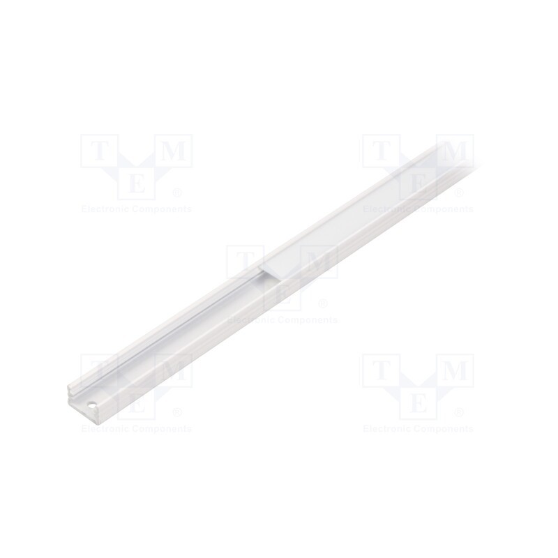 1 set x TOPMET - SLIM8 A/Z WH 1M SET PREMIUM - Profiles for LED modules, white, white, L: 1m, SLIM8, aluminium