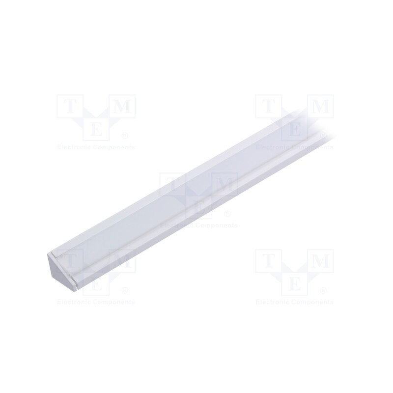 1 set x TOPMET - CORNER10 C/U WH 1M SET STANDARD - Profiles for LED modules, white, white, L: 1m, CORNER10, aluminium