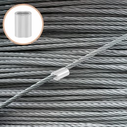 8-shaped aluminum crimped cable sleeve, 100 pcs