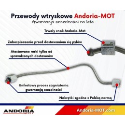 Straight injection pipe 60cm m14 m14 andoria m