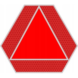 Slow speed warning triangle sticker 25cm 2