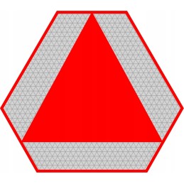 Slow speed warning triangle sticker 25cm 3
