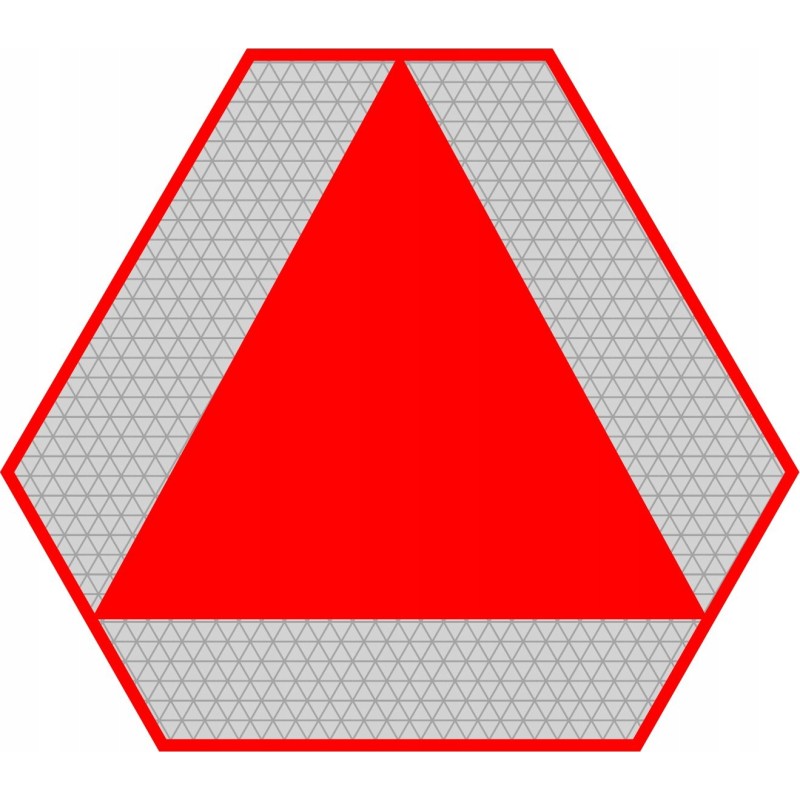 Slow speed warning triangle sticker 25cm 3