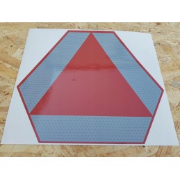 Slow speed warning triangle sticker 25cm 3