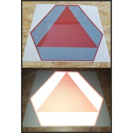 Slow speed warning triangle sticker 25cm 3