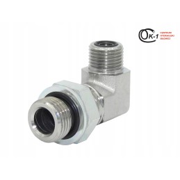 Elbow with locking nut bsp 1 4 orfs 11 16