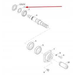 Te300 411 02 spacer ring PTO shaft