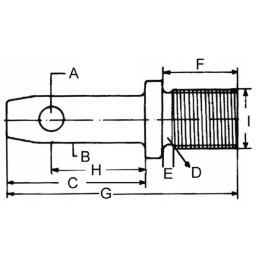 Stabilizer pin 22x114 mm thread 5 8 u