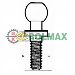 Bolted ball pin k50 19x70 mm z991970kr