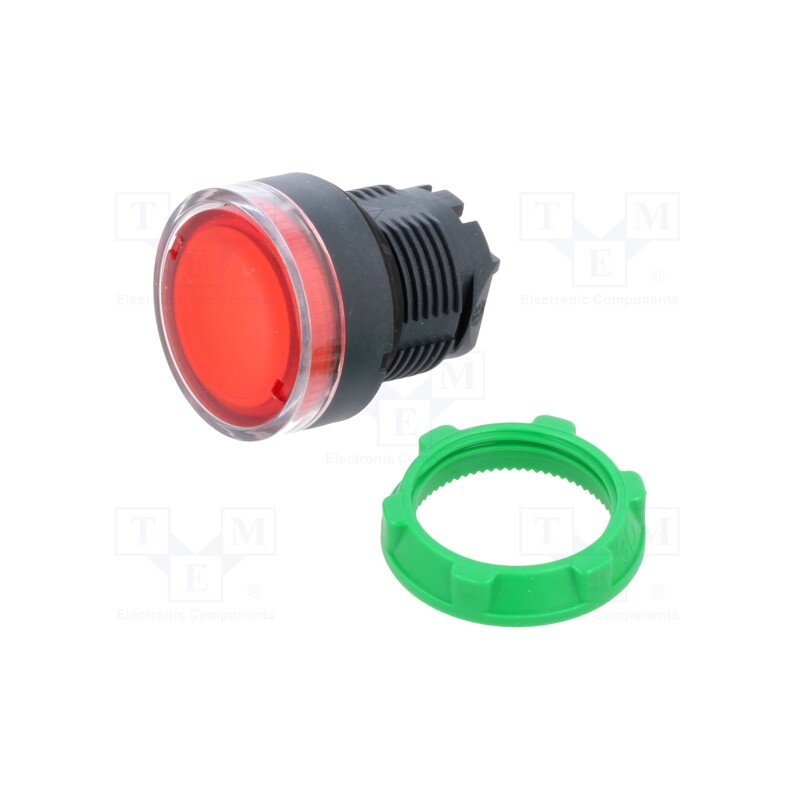 1 pcs x SCHNEIDER ELECTRIC - ZB5AW34 - Switch: push-button, 22mm, Stabl.pos: 1, red, ZB5AV,ZB5AW,ZBV6