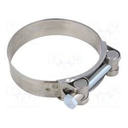1 pcs x MPC INDUSTRIES - S4086 -AS - T-bolt clamp, W: 24mm, Clamping: 86÷91mm, chrome steel AISI 430, S