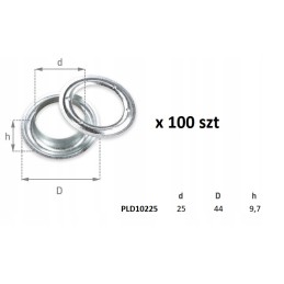 Eyelet for tarpaulin, tarpaulin eyelets, diameter 25, 100 pcs