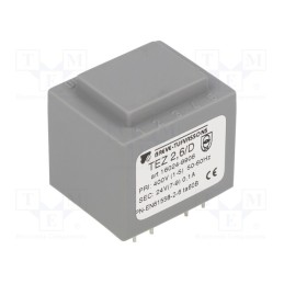 1 pcs x BREVE TUFVASSONS - TEZ2.6/D400/24V - Transformer: encapsulated, 2.5VA, 400VAC, 24V, 104.1mA, PCB, IP00